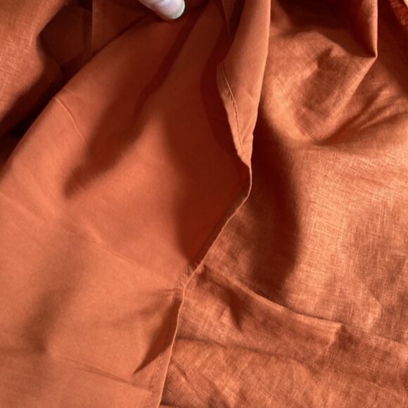 Linen Tank Maxi Dress Orange dress with button front nwt - Picture 14 of 15